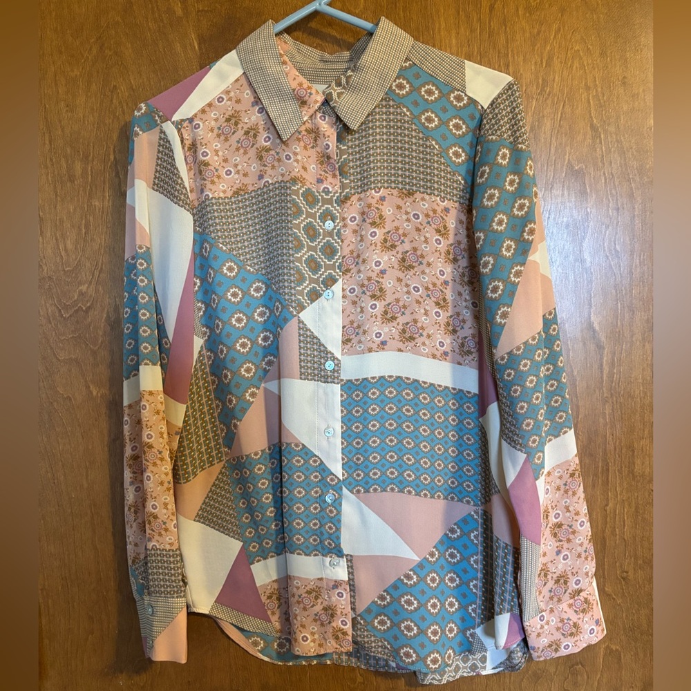 Multicolor Patchwork Blouse - image 1